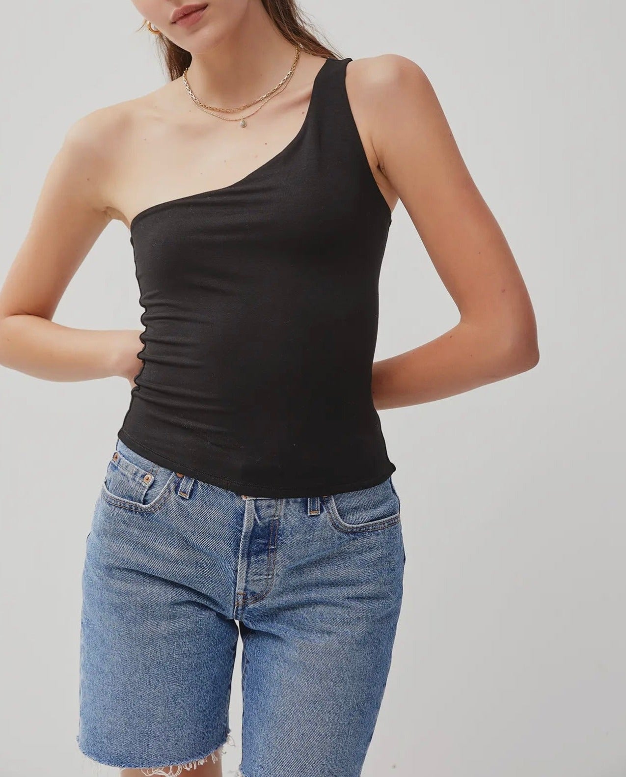 ONE SHOULDER BASIC TANK