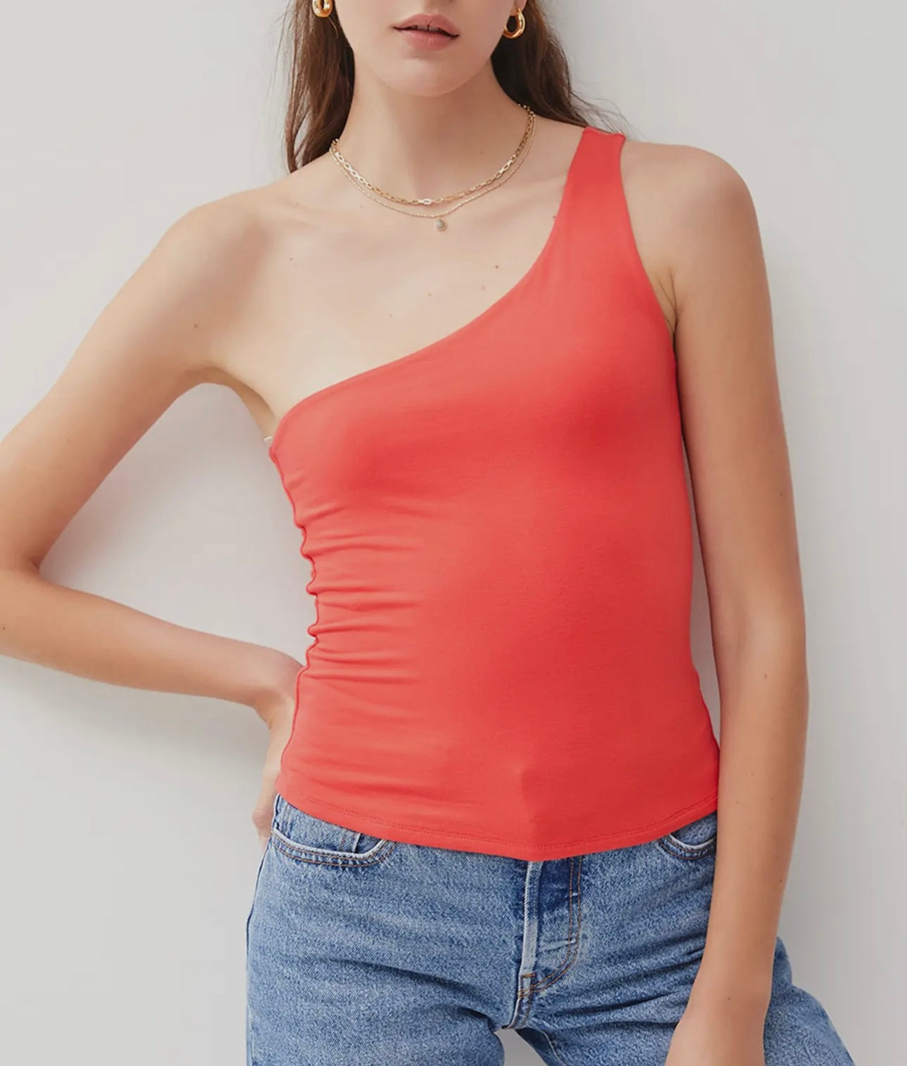 ONE SHOULDER BASIC TANK