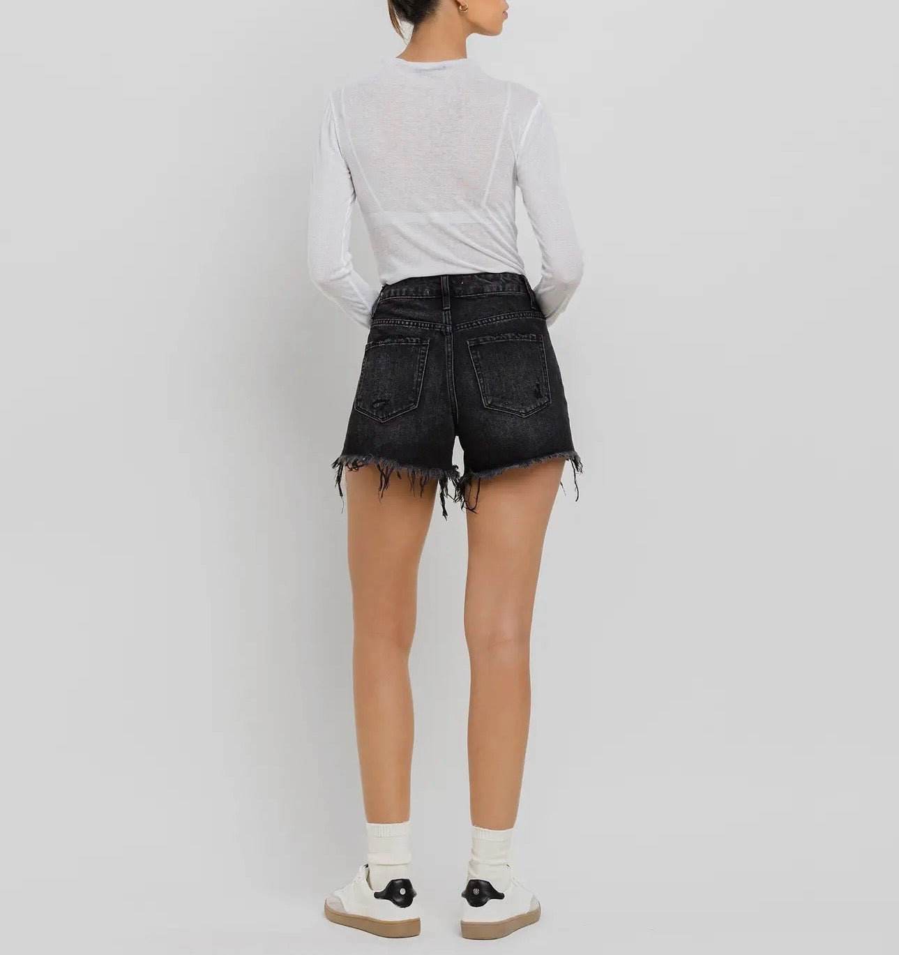 SIENNA RAW DENIM SHORTS