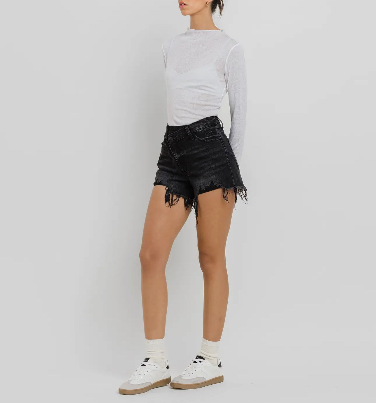 SIENNA RAW DENIM SHORTS